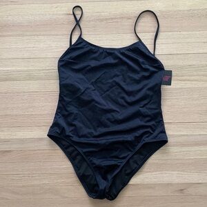 NWT Victorias Secret Swim One Piece Black bathing suit with sexy back detailing